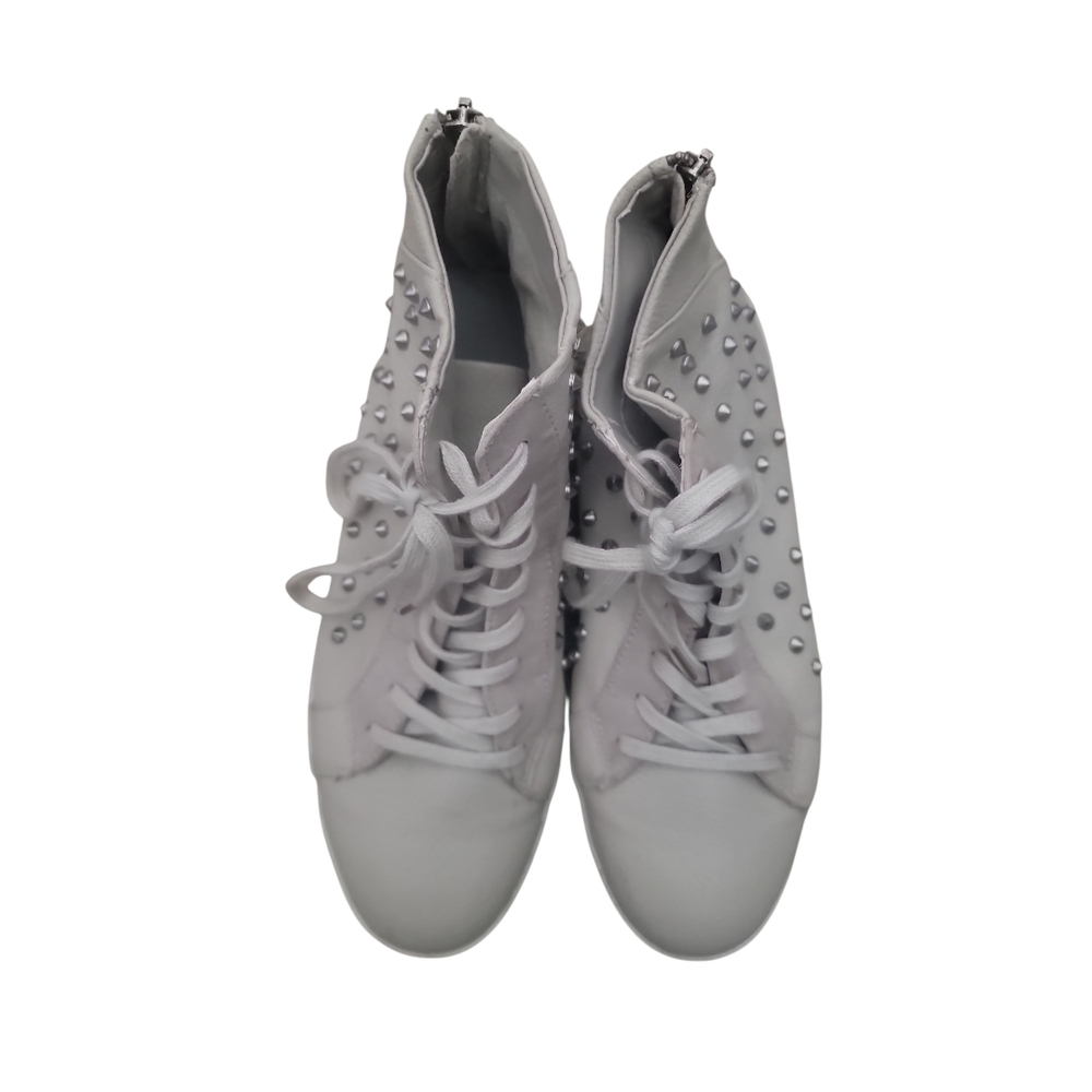 Forever 21 Cream Ankle Boots with Lace-Up Design